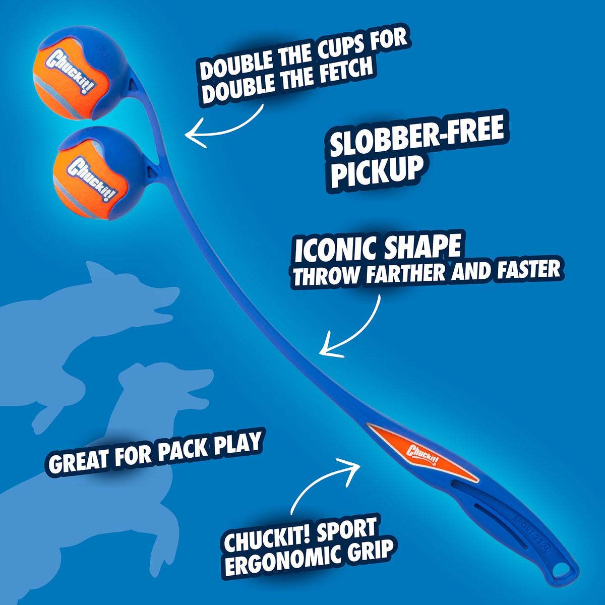 Chuckit! 22M Double Launcher Dog Toy