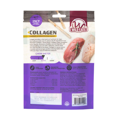 Wild Eats Duck Flavor Collagen Long Lasting Dog Chew Sticks