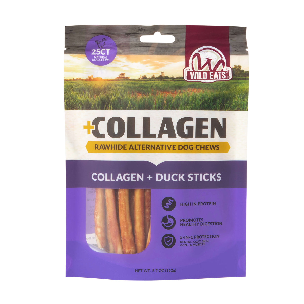 Wild Eats Duck Flavor Collagen Long Lasting Dog Chew Sticks