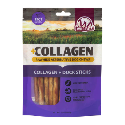 Wild Eats Duck Flavor Collagen Long Lasting Dog Chew Sticks