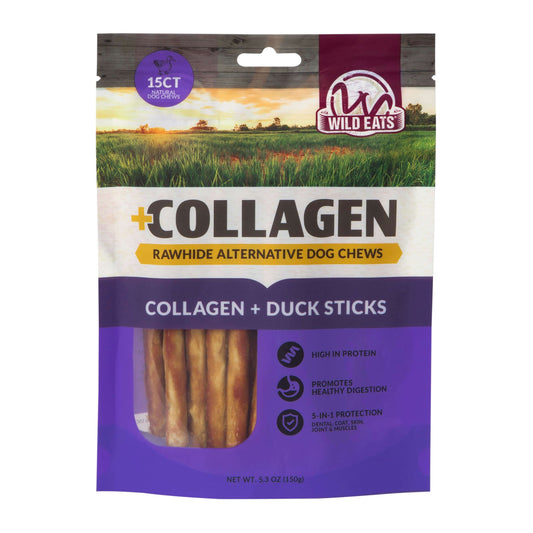 Wild Eats Duck Flavor Collagen Long Lasting Dog Chew Sticks