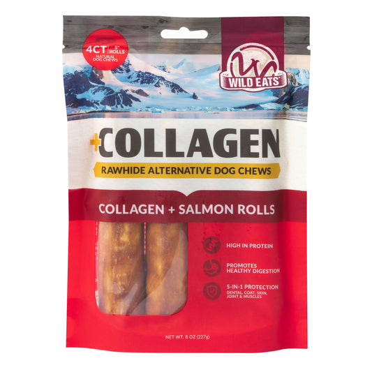 Wild Eats Salmon Flavored Collagen Retriever Adult Rolls