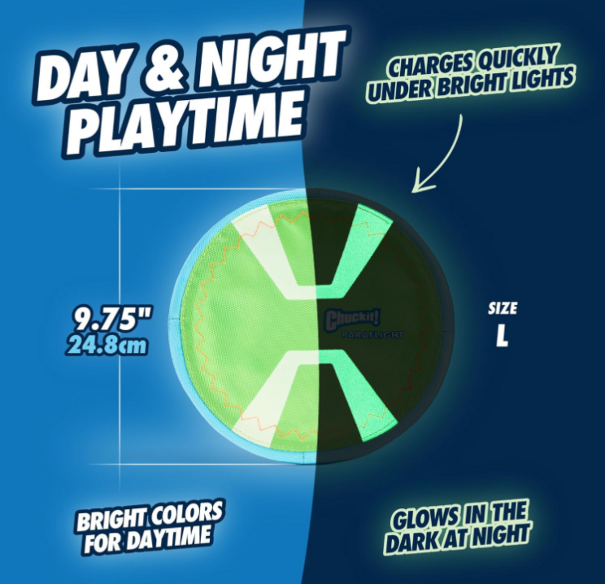 Chuckit! Paraflight Max Glow Flyer Dog Toy